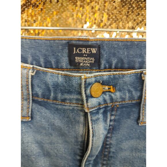 J. Crew Women's Jeans Size 30 Essential Straight Jean Medium Wash Cropped - Picture 6 of 12